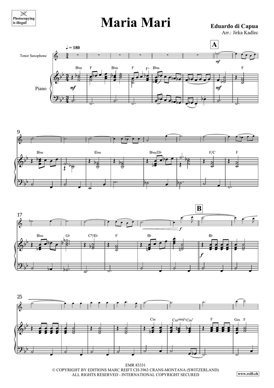 Maria Mari Maria Mari Tenor Saxophone scores gallery preview page 4