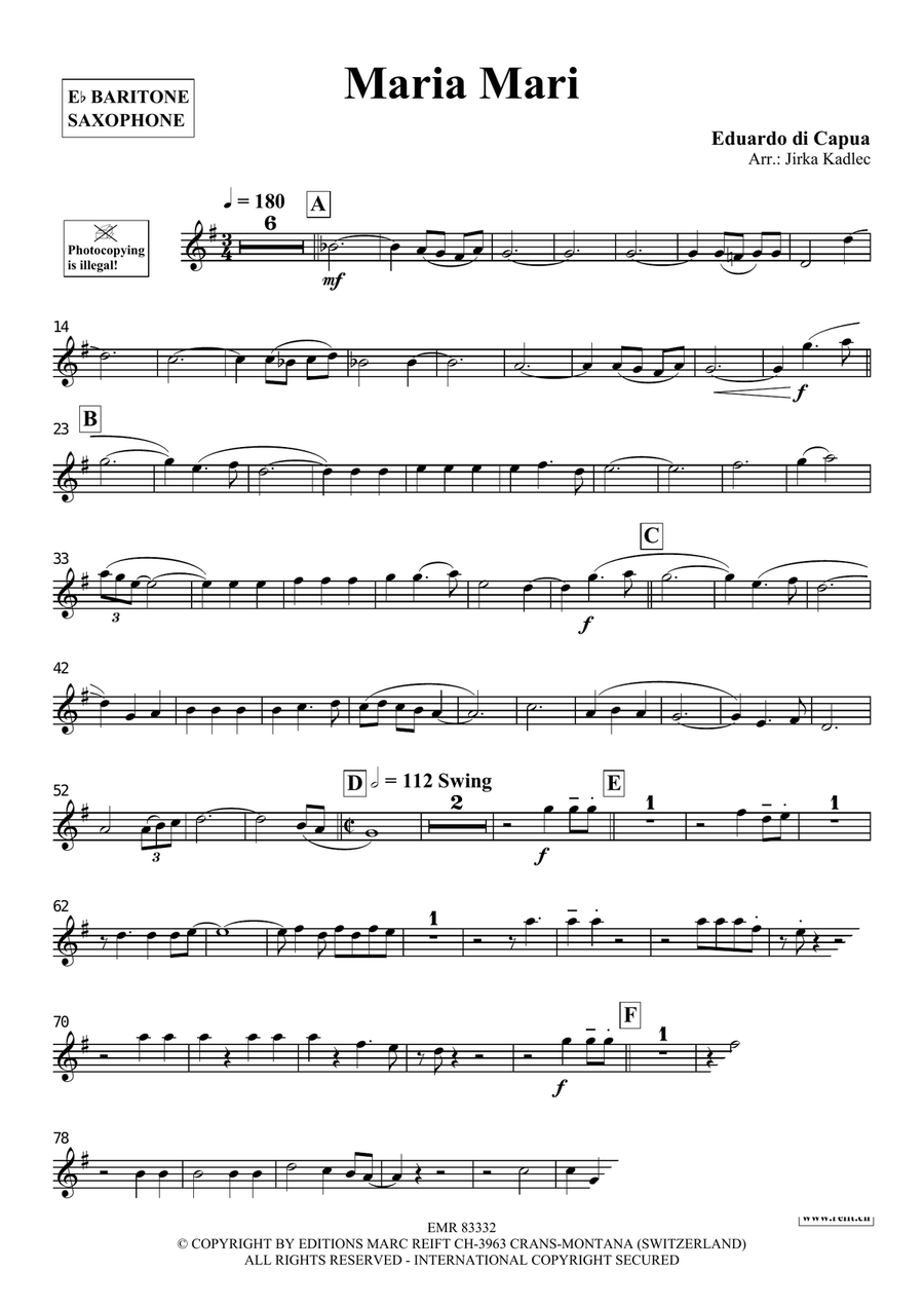 Maria Mari Maria Mari Baritone Saxophone scores gallery preview page 3