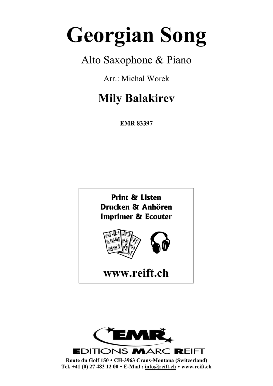 Georgian Song Georgian Song Alto Saxophone scores gallery preview page 2