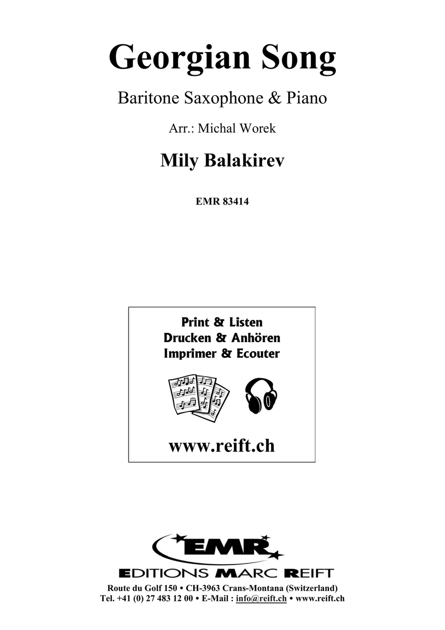 Georgian Song Georgian Song Baritone Saxophone scores gallery preview page 2