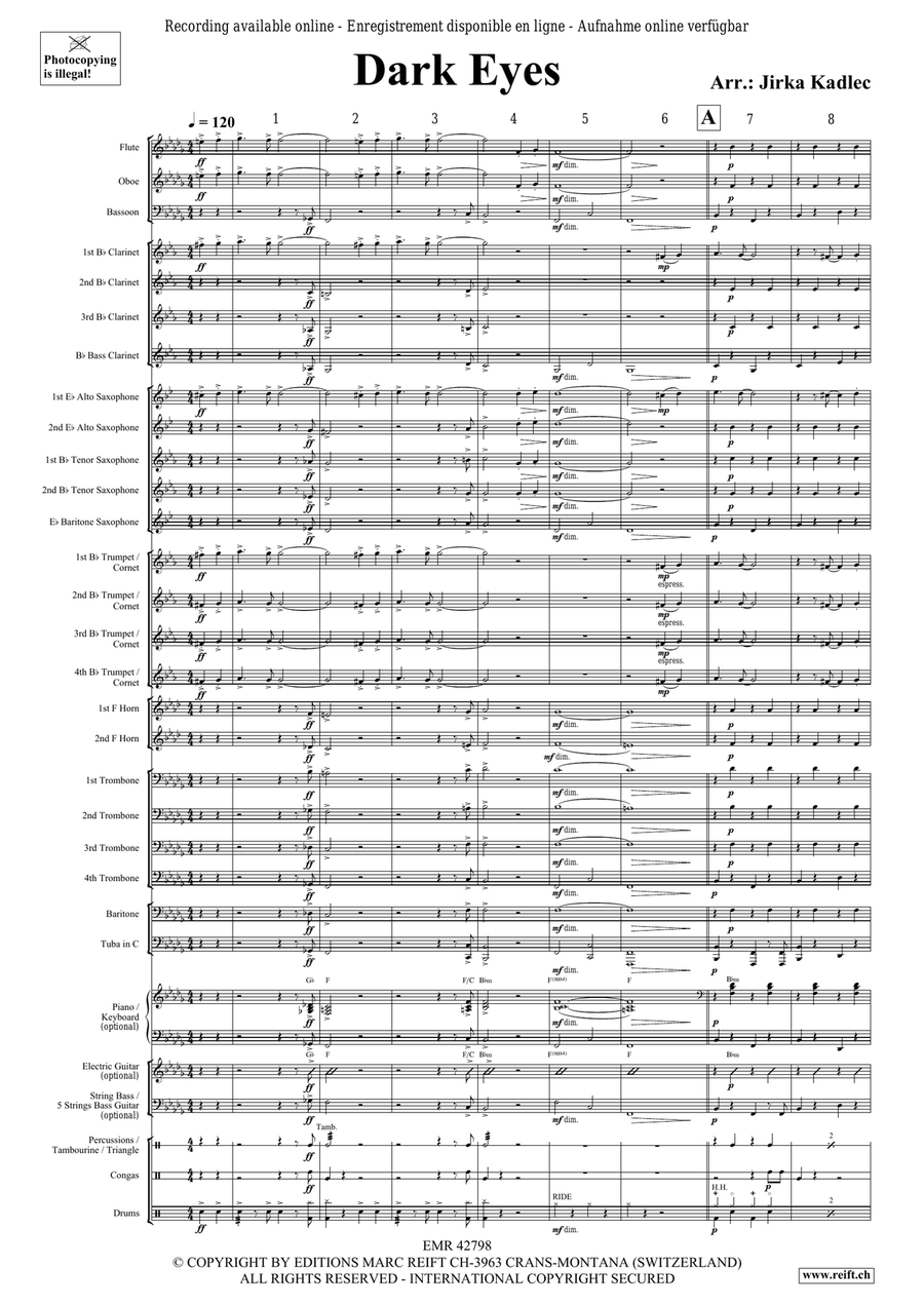 Dark Eyes Dark Eyes Concert Band scores gallery preview page 3