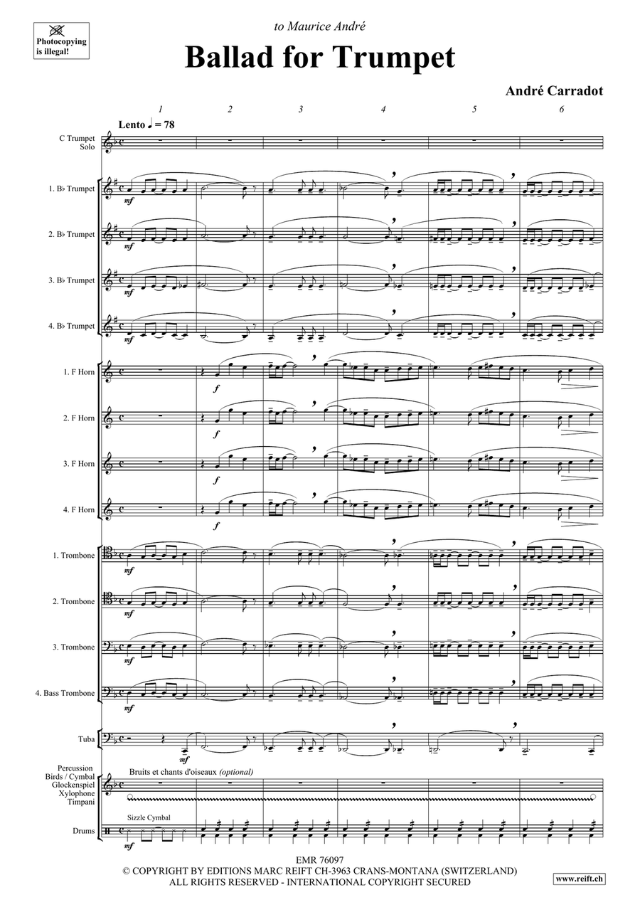 Ballad for Trumpet Ballad for Trumpet Trumpet scores gallery preview page 3