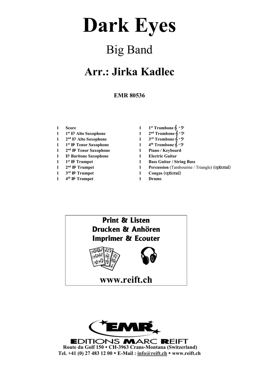 Dark Eyes Dark Eyes Big Band scores gallery preview page 2