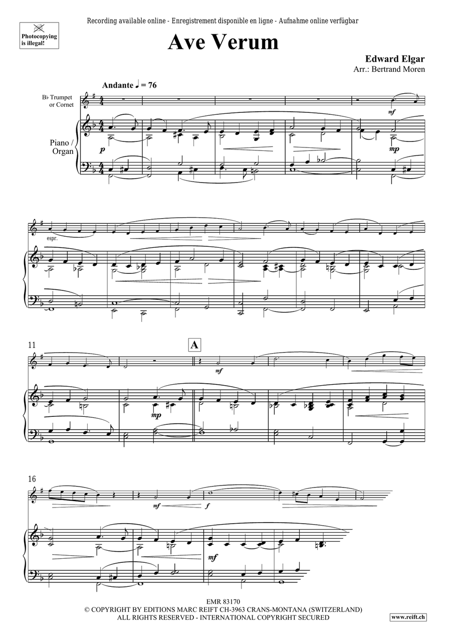 Ave Verum Ave Verum Cornet scores gallery preview page 3