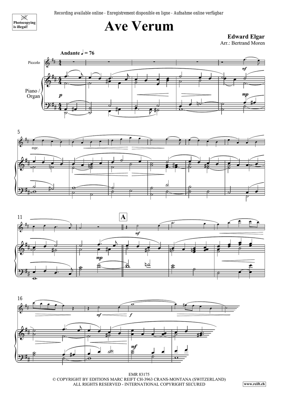 Ave Verum Ave Verum Piccolo scores gallery preview page 3