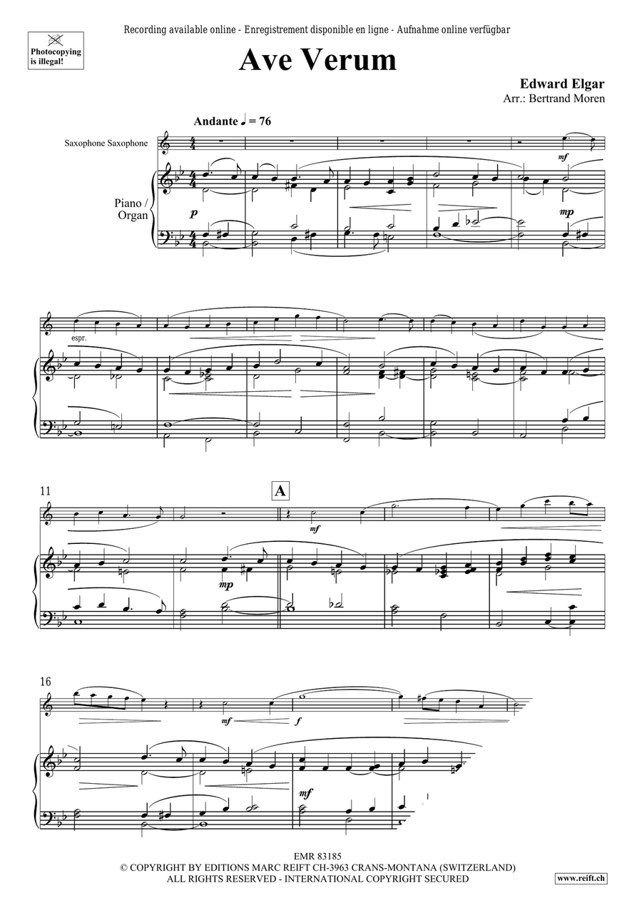 Ave Verum Ave Verum Soprano Saxophone scores gallery preview page 3