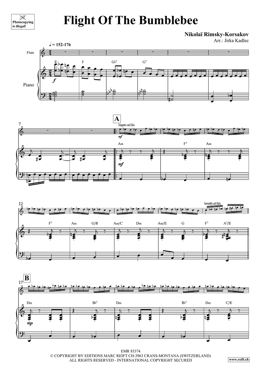 Flight Of The Bumblebee by Nikolay Andreyevich Rimsky-Korsakov Flute Solo - Sheet Music page 4