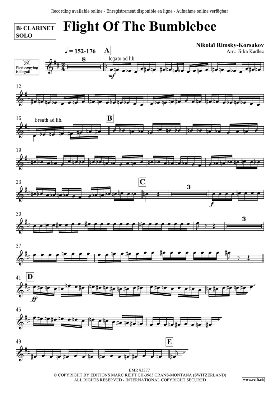 Flight Of The Bumblebee Flight Of The Bumblebee Clarinet Solo scores gallery preview page 3