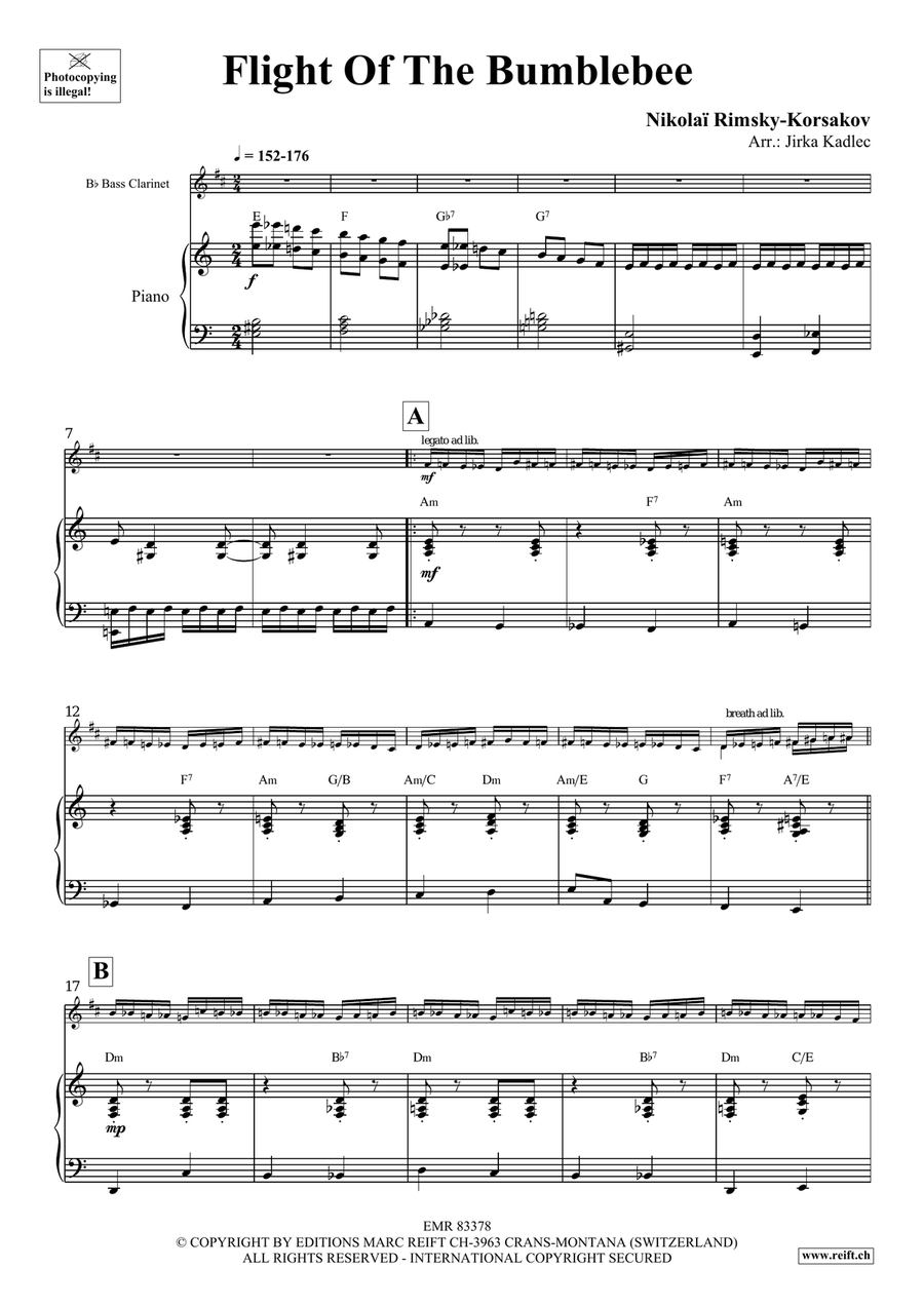 Flight Of The Bumblebee Flight Of The Bumblebee Bass Clarinet scores gallery preview page 4