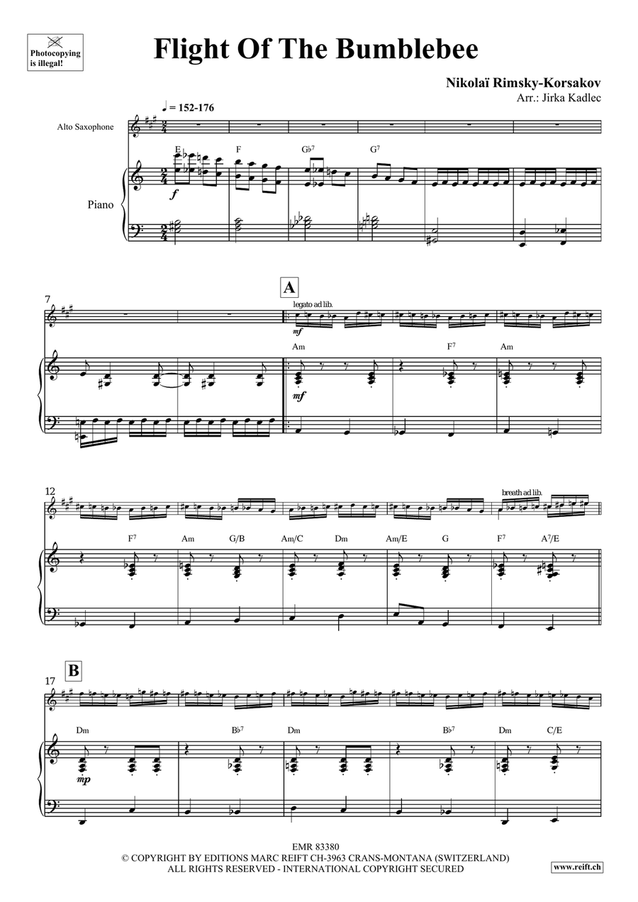 Flight Of The Bumblebee Flight Of The Bumblebee Alto Saxophone scores gallery preview page 4