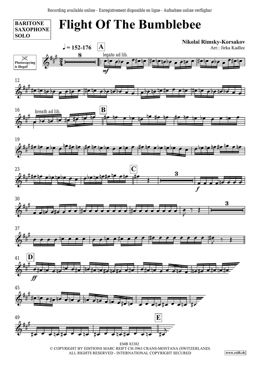 Flight Of The Bumblebee Flight Of The Bumblebee Baritone Saxophone scores gallery preview page 3