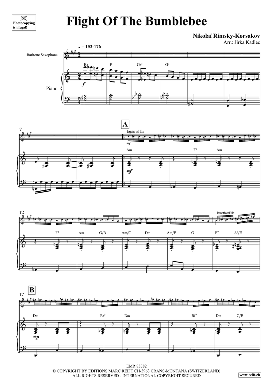 Flight Of The Bumblebee Flight Of The Bumblebee Baritone Saxophone scores gallery preview page 4