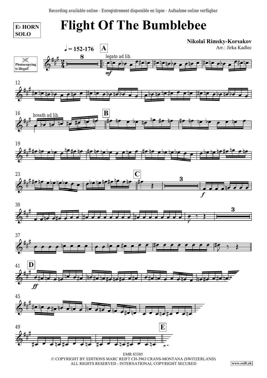 Flight Of The Bumblebee Flight Of The Bumblebee Horn scores gallery preview page 3