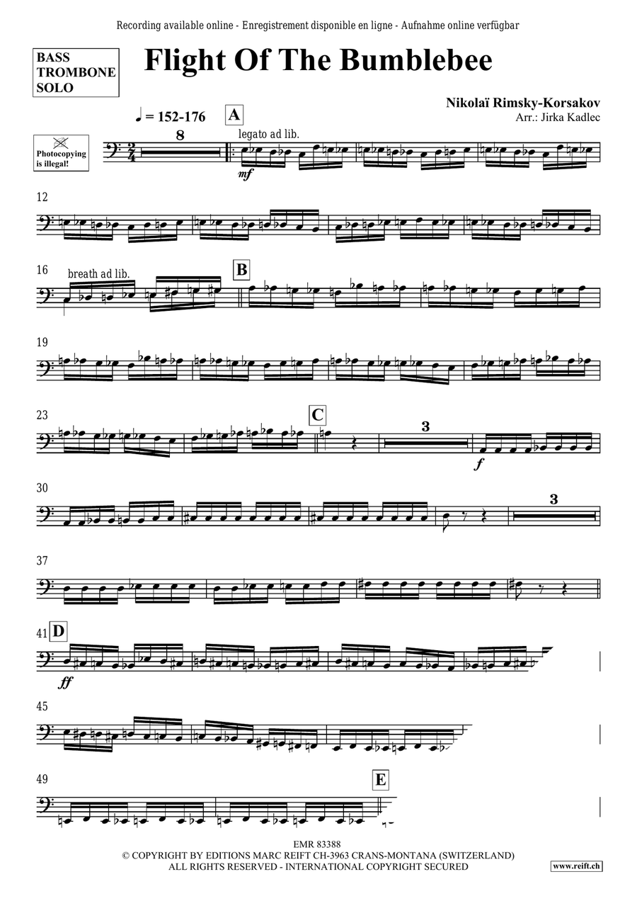 Flight Of The Bumblebee Flight Of The Bumblebee Bass Trombone scores gallery preview page 3