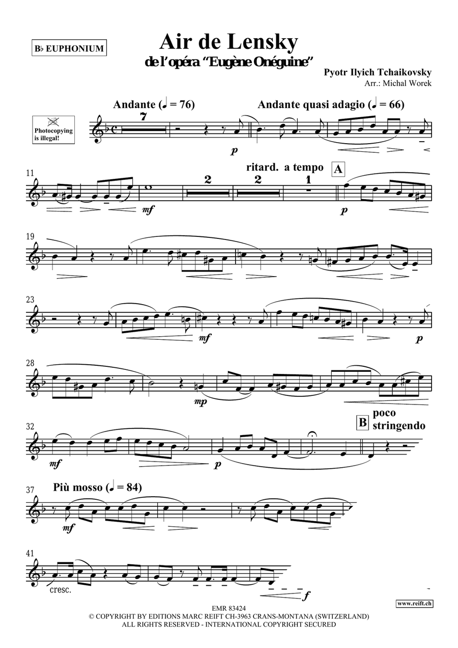 Air de Lensky Air de Lensky Euphonium scores gallery preview page 3