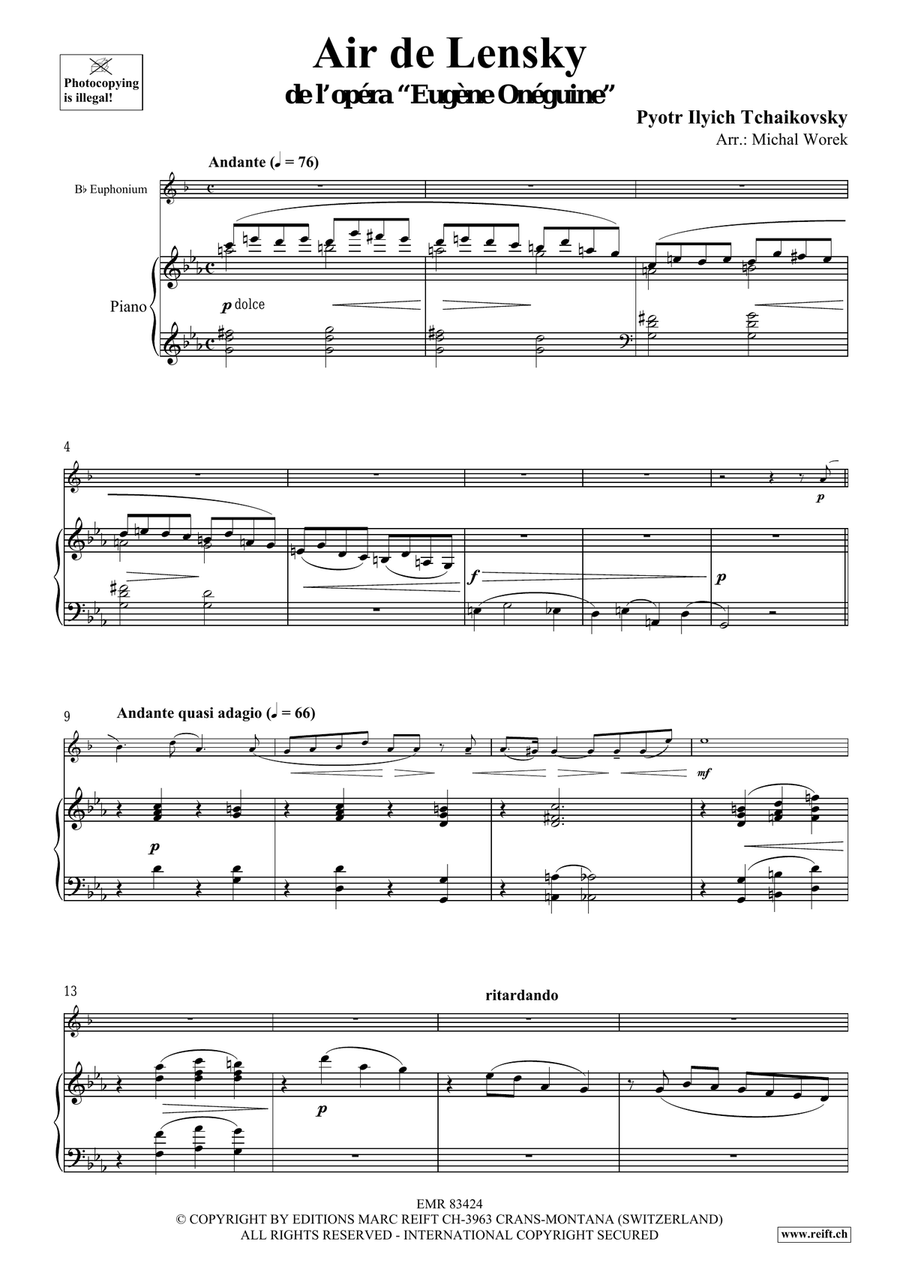 Air de Lensky Air de Lensky Euphonium scores gallery preview page 4