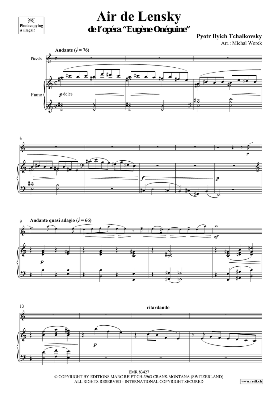 Air de Lensky Air de Lensky Piccolo scores gallery preview page 4
