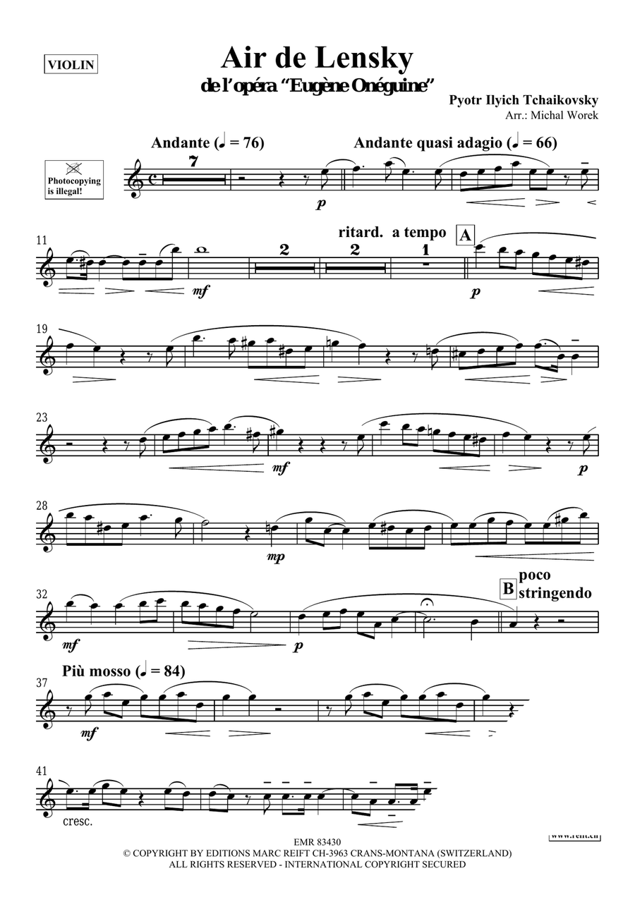 Air de Lensky Air de Lensky Violin Solo scores gallery preview page 3