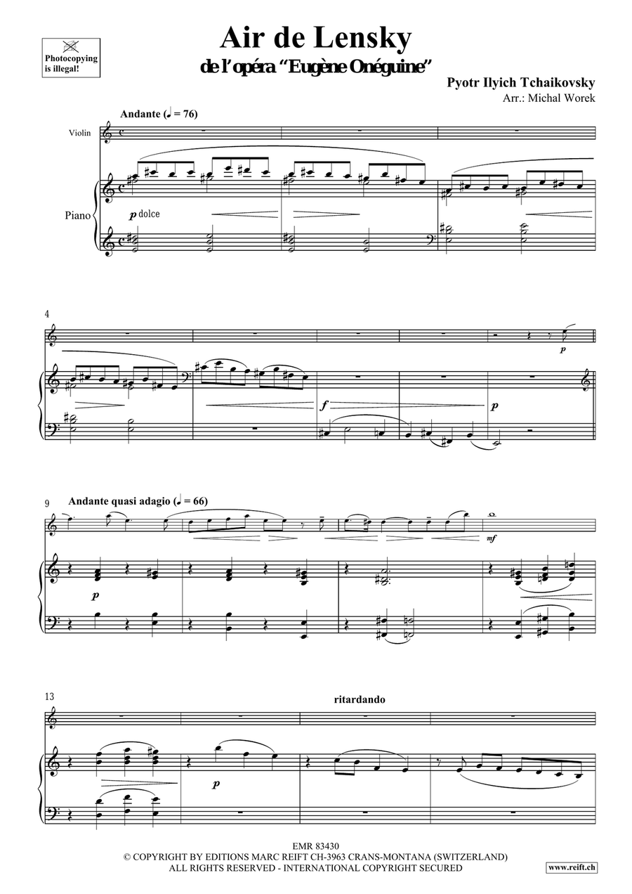 Air de Lensky Air de Lensky Violin Solo scores gallery preview page 4