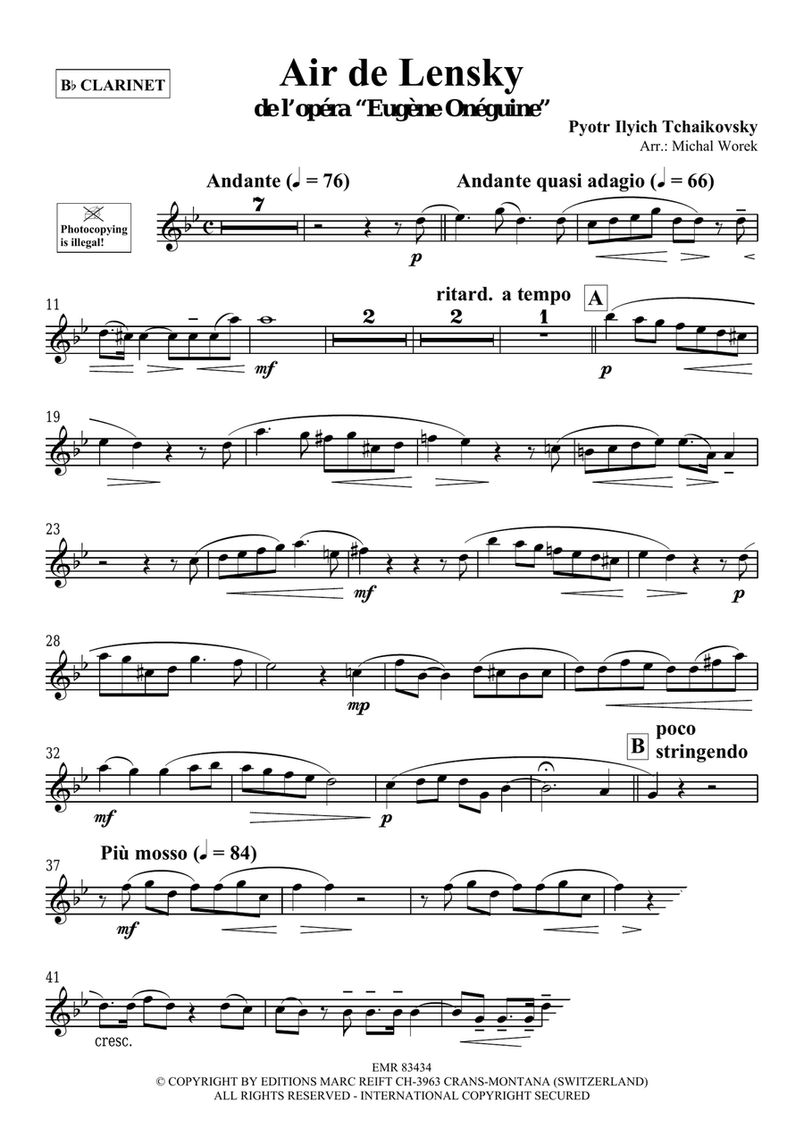 Air de Lensky Air de Lensky Clarinet Solo scores gallery preview page 3