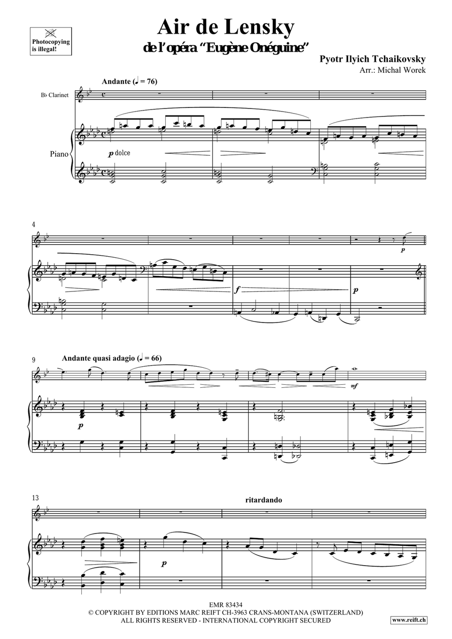 Air de Lensky Air de Lensky Clarinet Solo scores gallery preview page 4
