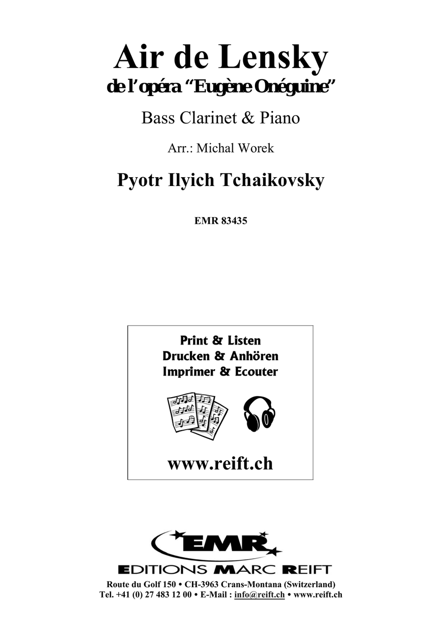 Air de Lensky Air de Lensky Bass Clarinet scores gallery preview page 2
