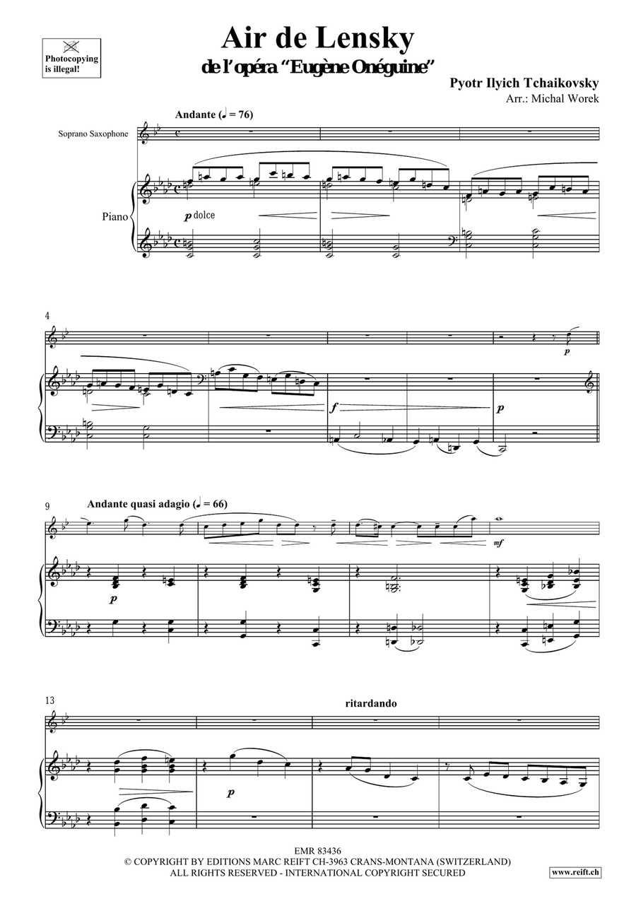 Air de Lensky Air de Lensky Soprano Saxophone scores gallery preview page 4