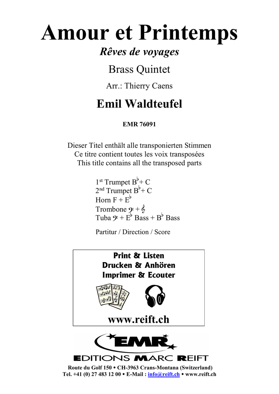 Amour et Printemps Amour et Printemps Brass Quintet scores gallery preview page 2