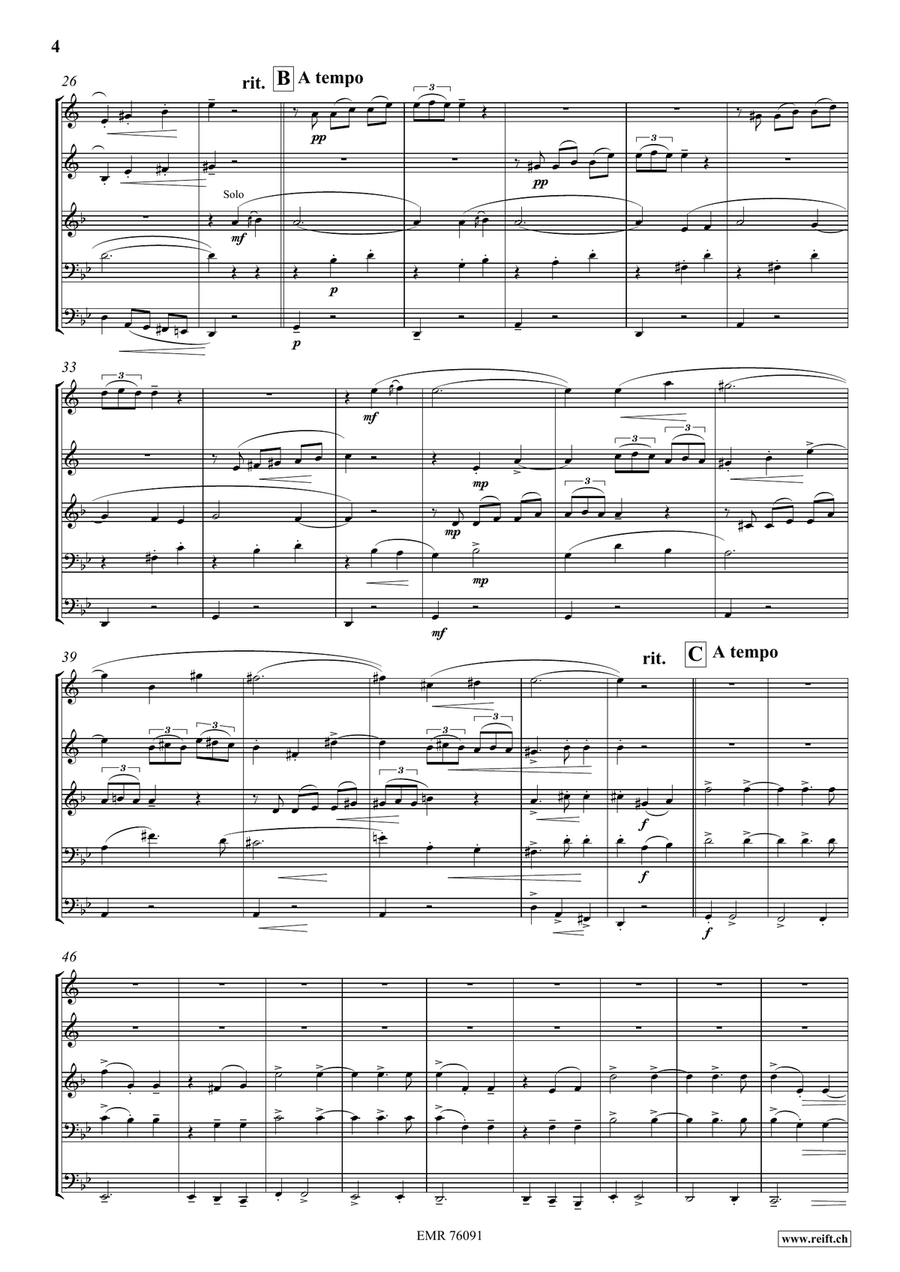 Amour et Printemps Amour et Printemps Brass Quintet scores gallery preview page 4