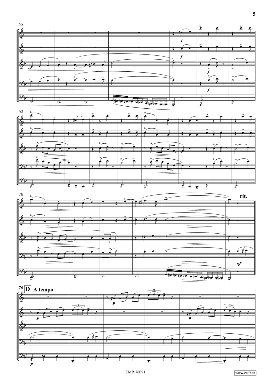 Amour et Printemps Amour et Printemps Brass Quintet scores gallery preview page 5