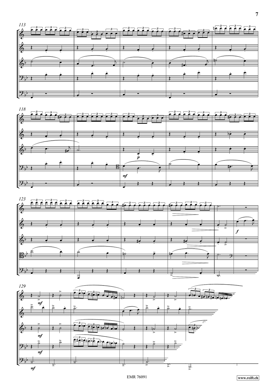 Amour et Printemps Amour et Printemps Brass Quintet scores gallery preview page 7
