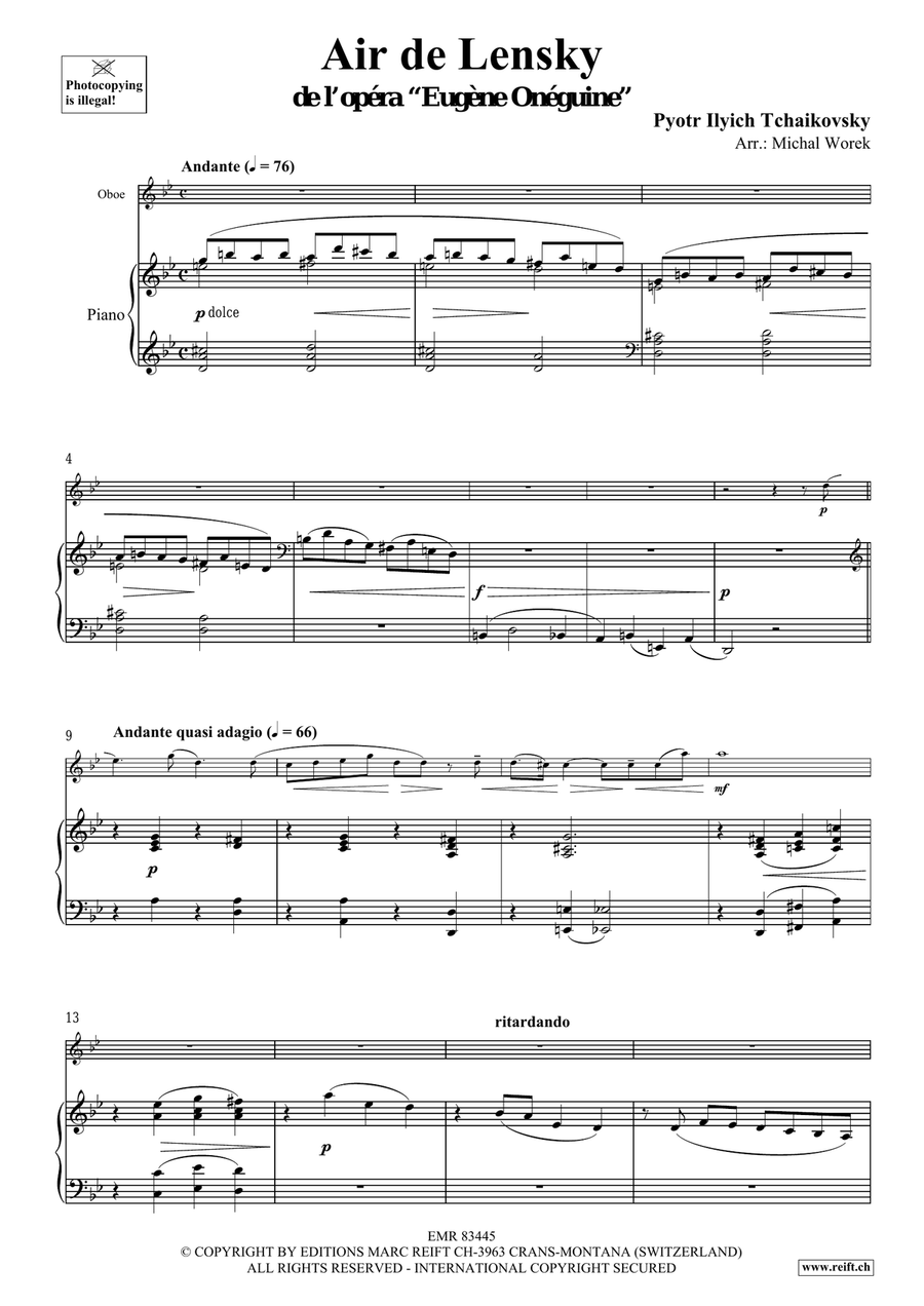 Air de Lensky Air de Lensky Piano Accompaniment scores gallery preview page 4