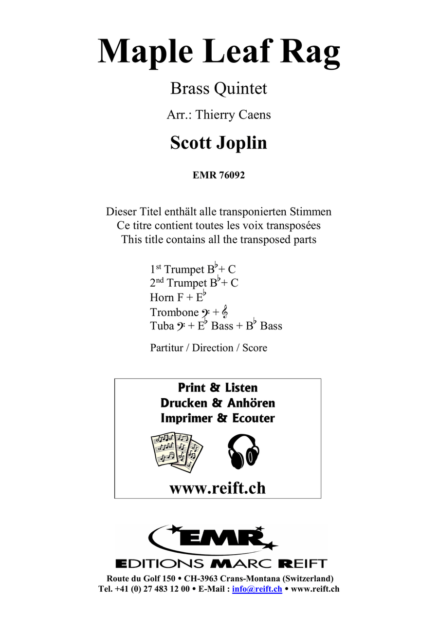 Maple Leaf Rag Brass Quintet scores gallery preview page 2