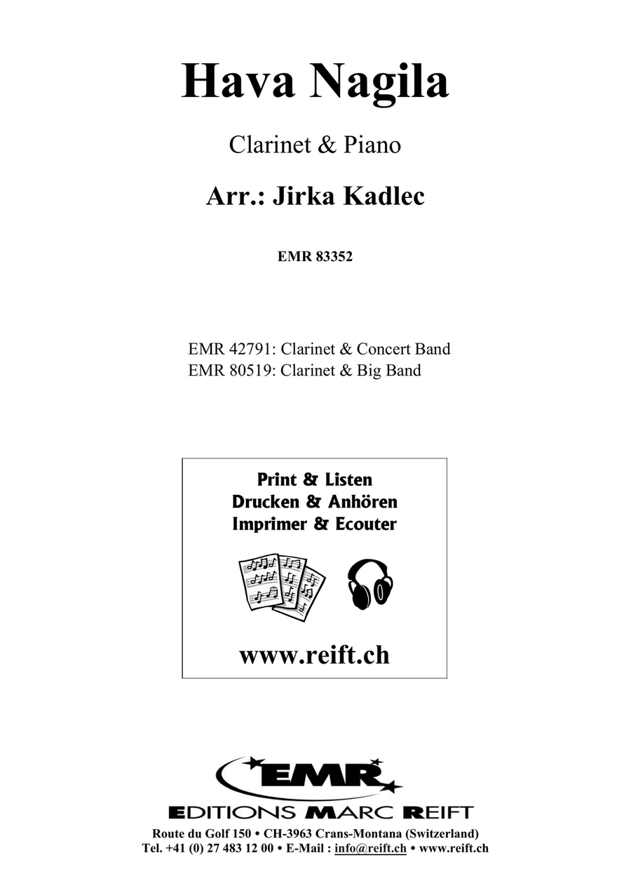 Hava Nagila by Jirka Kadlec Clarinet Solo - Sheet Music page 2