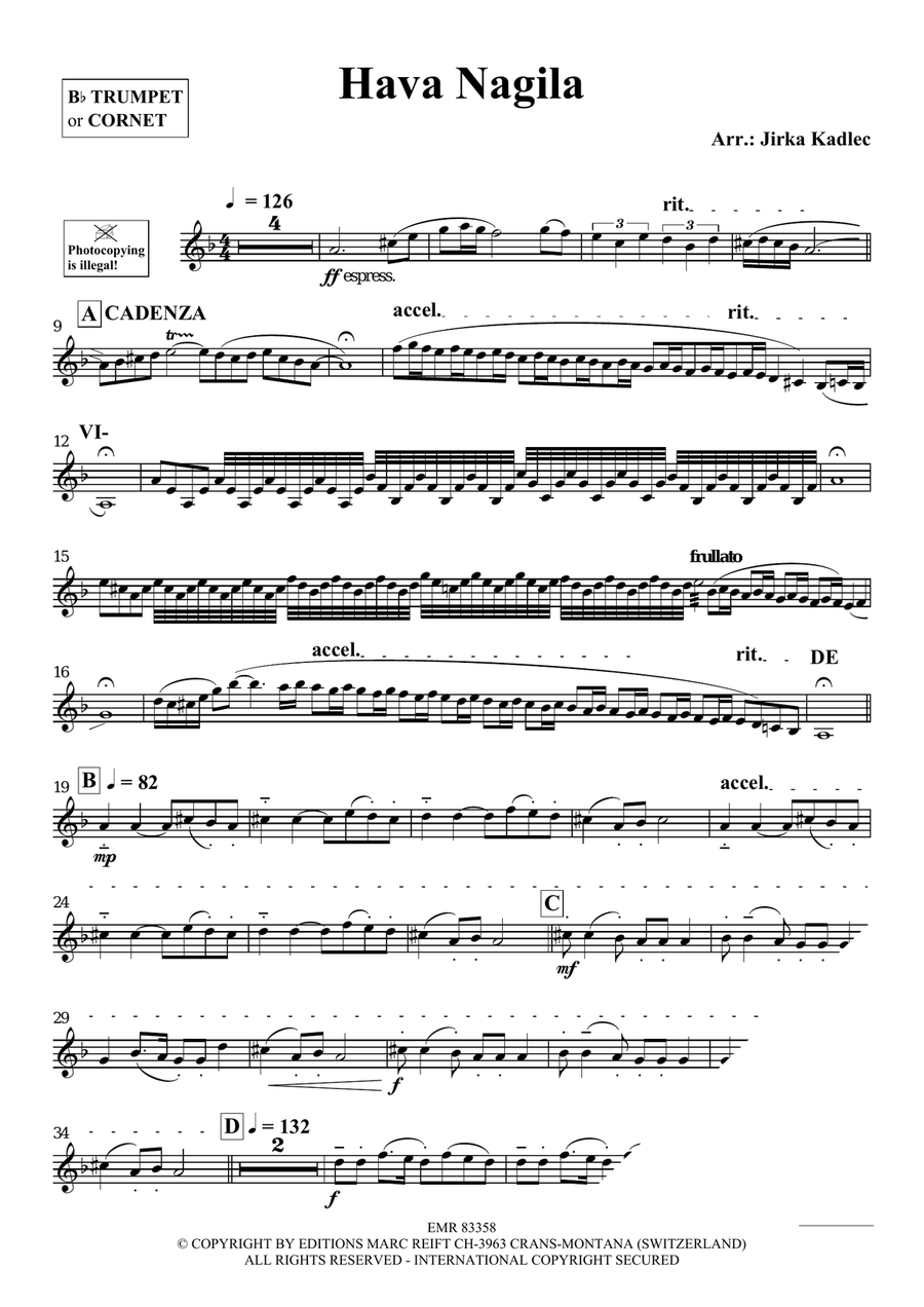 Hava Nagila Hava Nagila Cornet scores gallery preview page 3