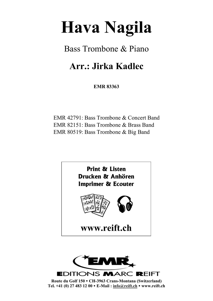 Hava Nagila by Jirka Kadlec Bass Trombone - Sheet Music page 2
