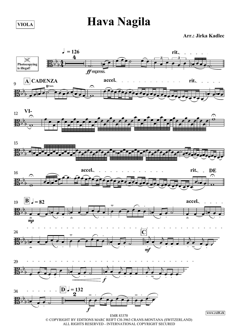 Hava Nagila Hava Nagila Piano Accompaniment scores gallery preview page 3