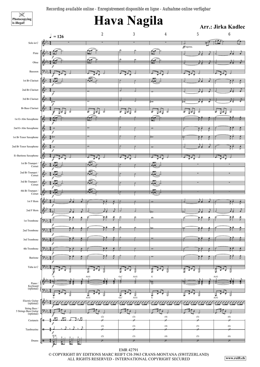 Hava Nagila Hava Nagila Bassoon scores gallery preview page 3
