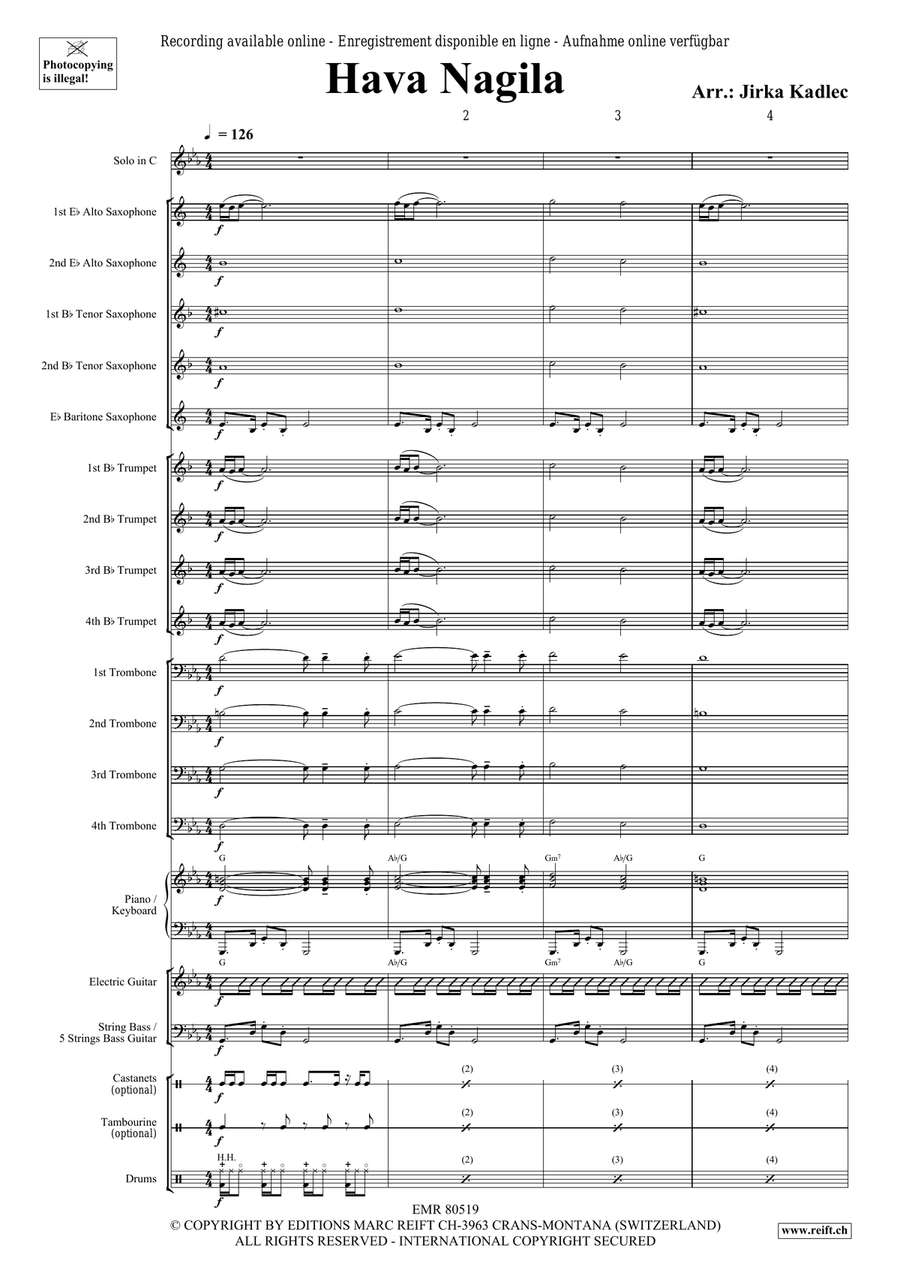 Hava Nagila Hava Nagila Bassoon scores gallery preview page 3