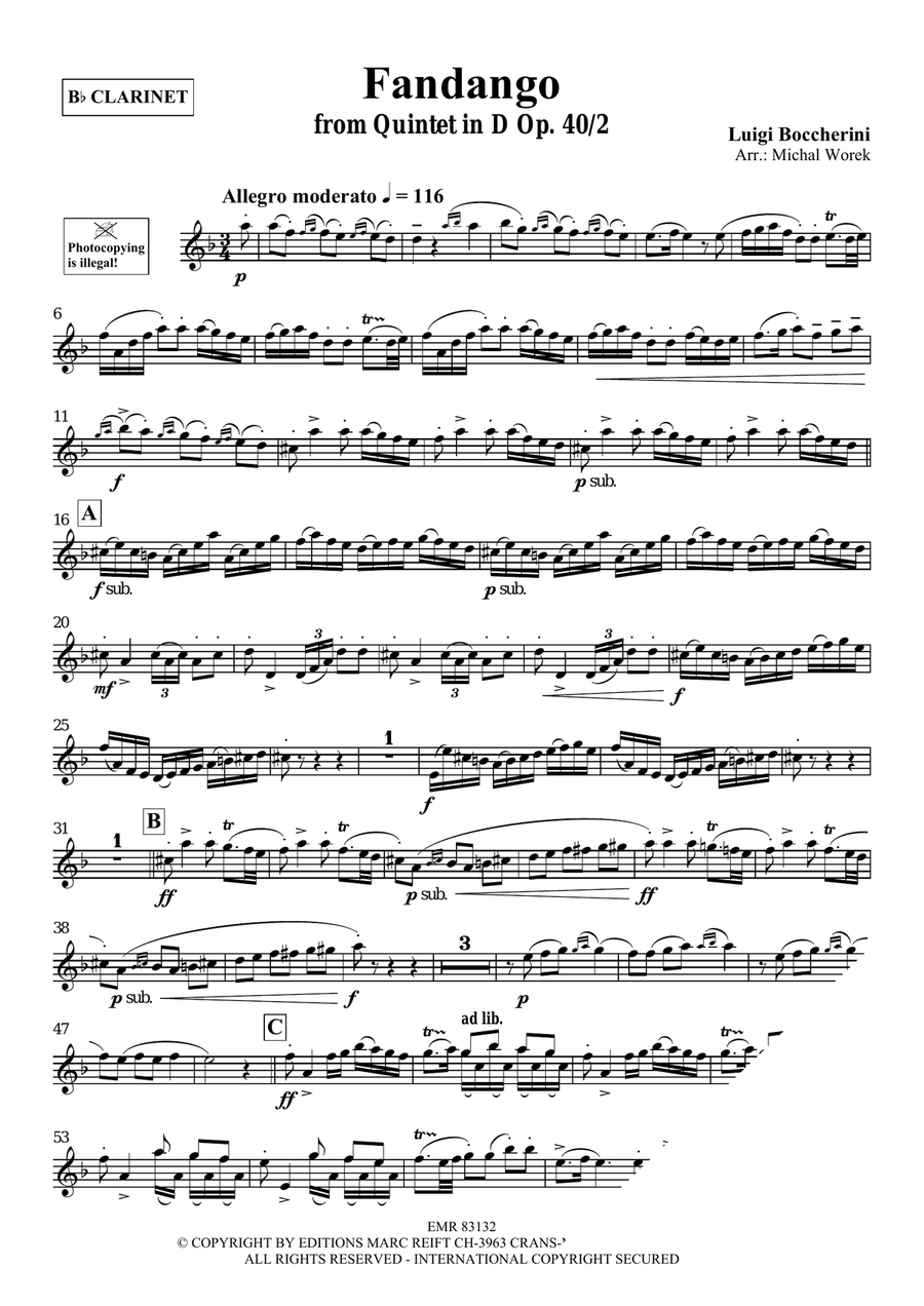 Fandango Fandango Clarinet Solo scores gallery preview page 3