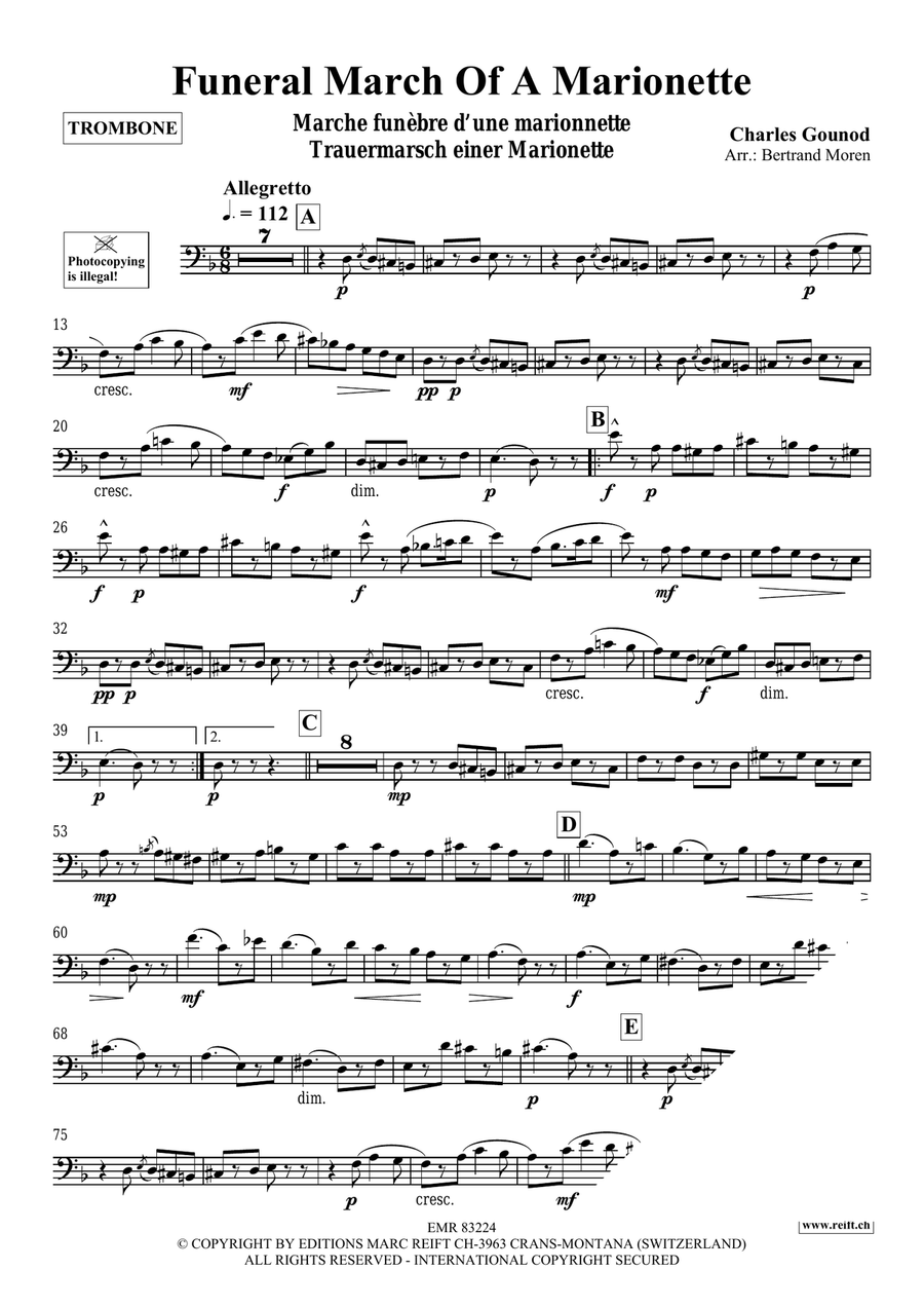 Funeral March Of A Marionette Piano Accompaniment scores gallery preview page 3