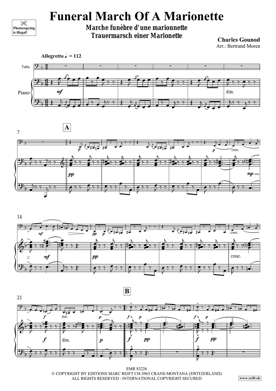 Funeral March Of A Marionette Tuba scores gallery preview page 4