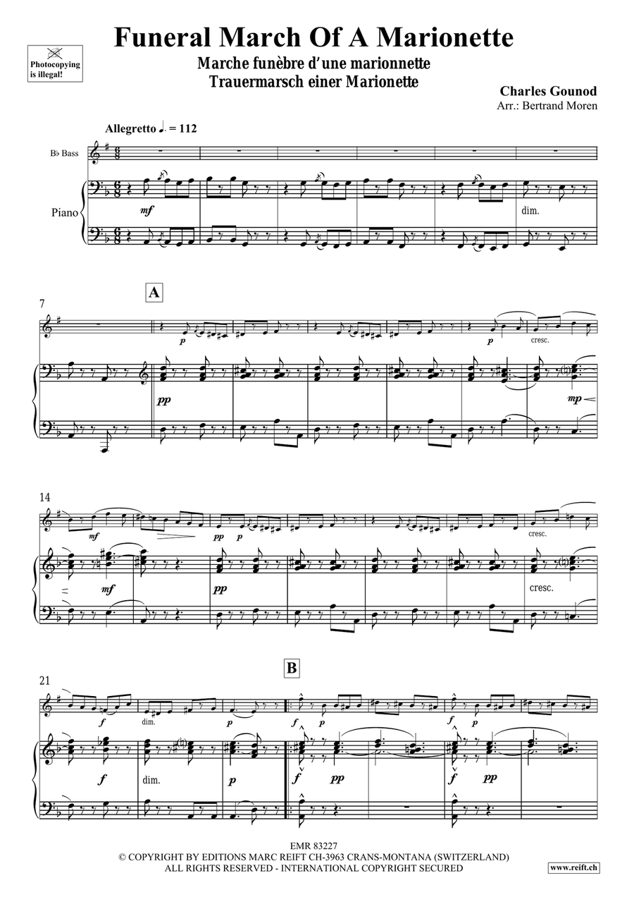 Funeral March Of A Marionette Voice Solo scores gallery preview page 4