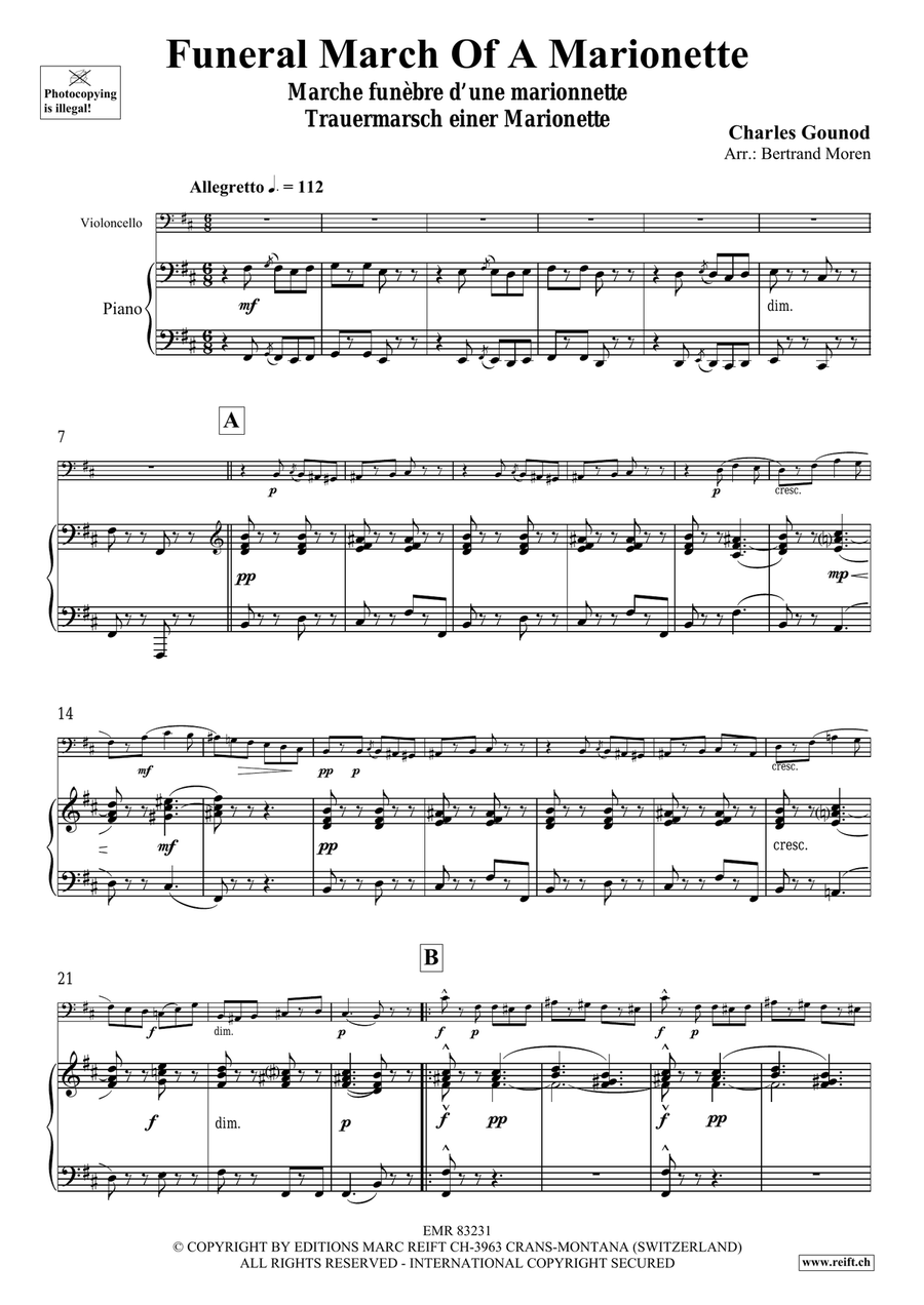 Funeral March Of A Marionette Piano Accompaniment scores gallery preview page 4