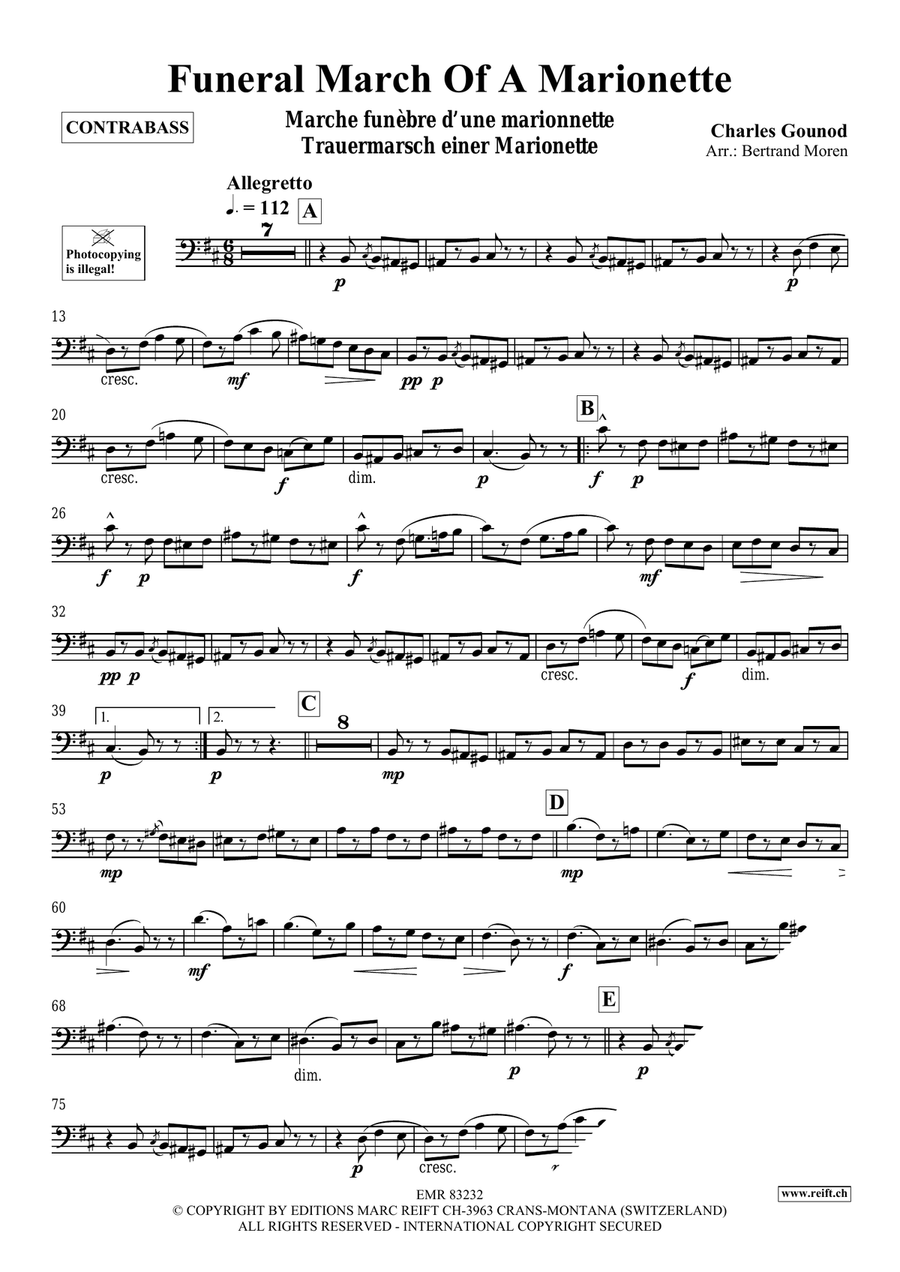 Funeral March Of A Marionette Double Bass scores gallery preview page 3