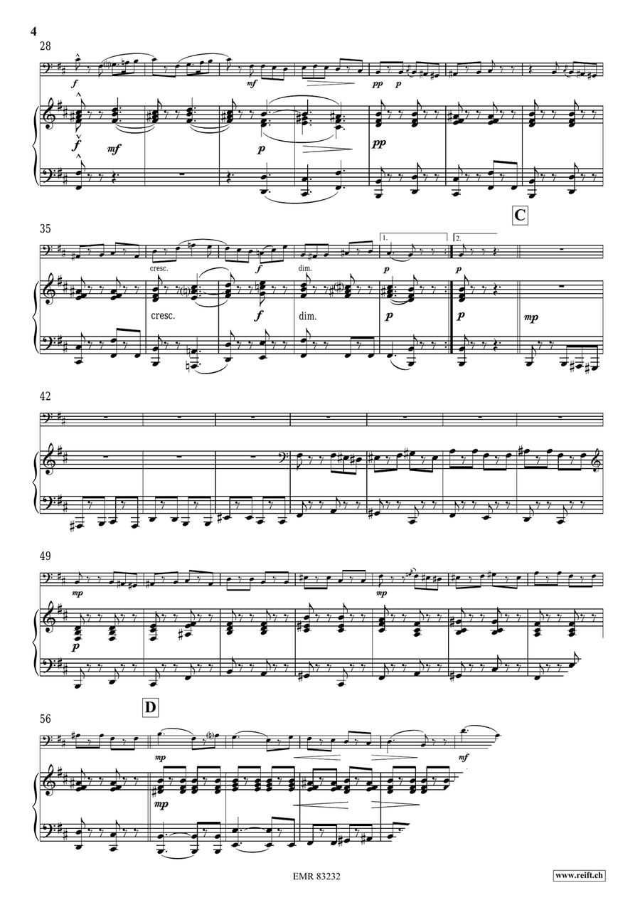 Funeral March Of A Marionette Double Bass scores gallery preview page 5