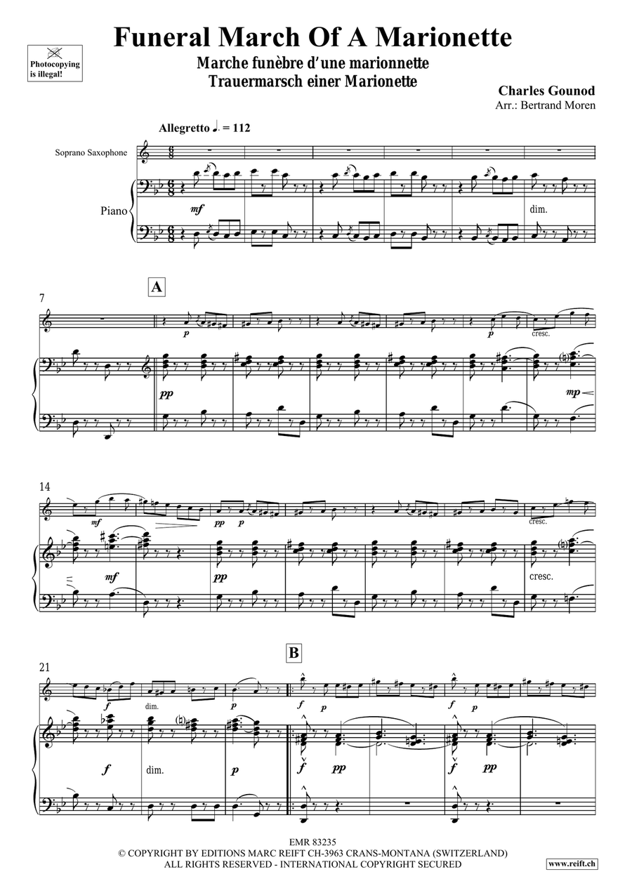 Funeral March Of A Marionette Soprano Saxophone scores gallery preview page 4