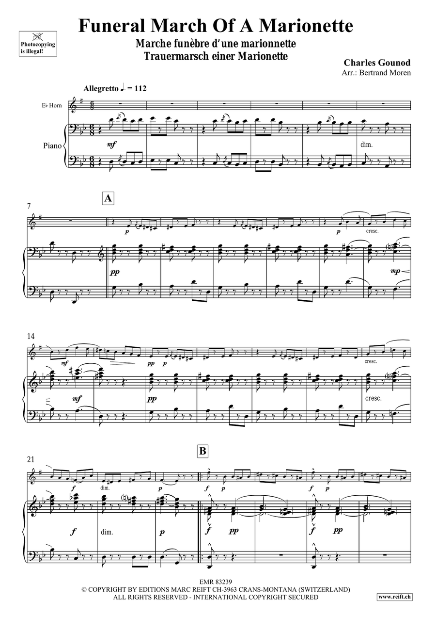 Funeral March Of A Marionette Horn scores gallery preview page 4