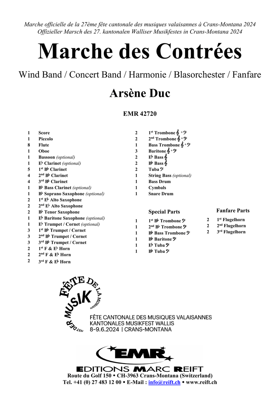 Marche des Contrées Marche des Contrées Concert Band scores gallery preview page 2