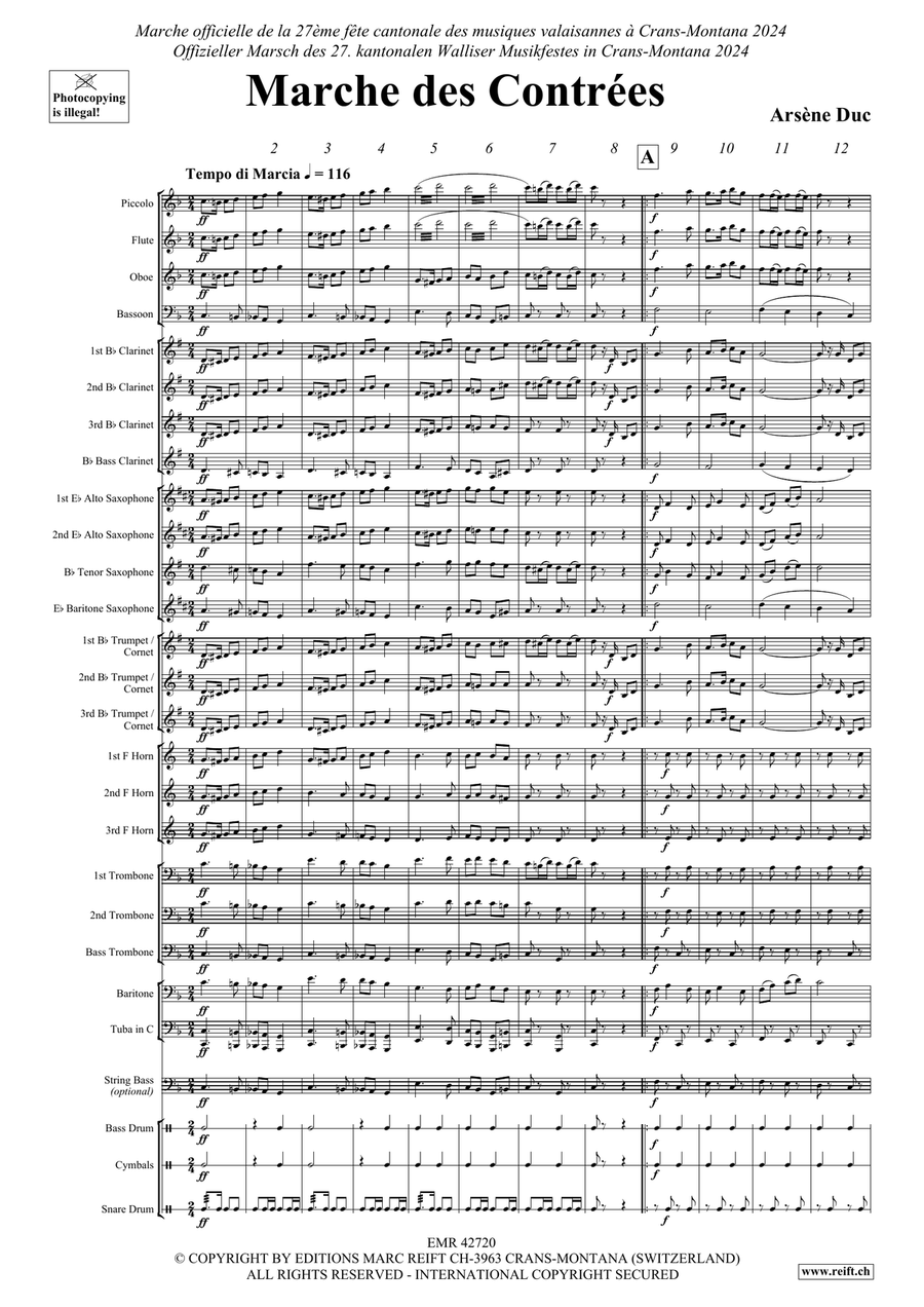 Marche des Contrées Marche des Contrées Concert Band scores gallery preview page 5